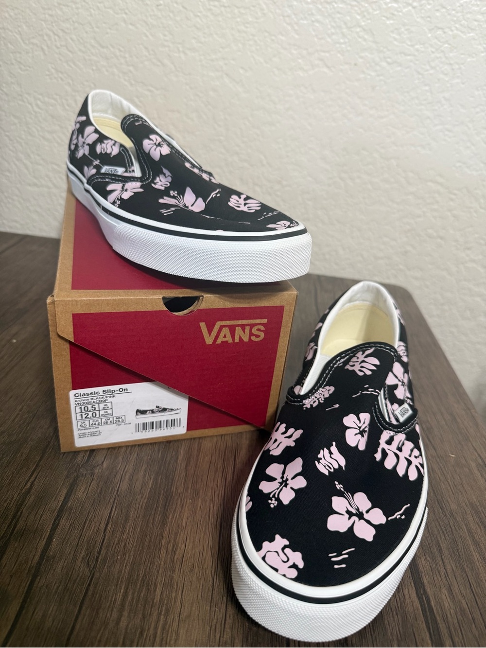 Vans Classic Slip-On Floral Black/Pink floral